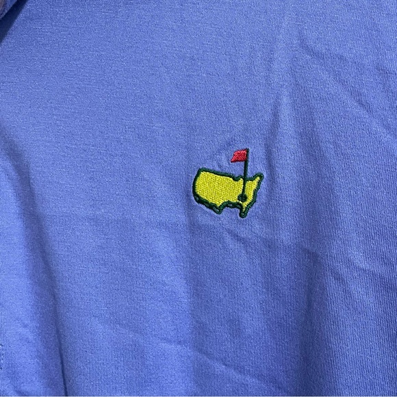 The Masters Polo Shirt Men’s XL 100% Pima Cotton Golf Preppy Outdoor Purple Flag - Picture 3 of 10